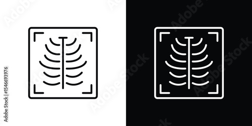 X ray icon in black. flat graphic vector icon