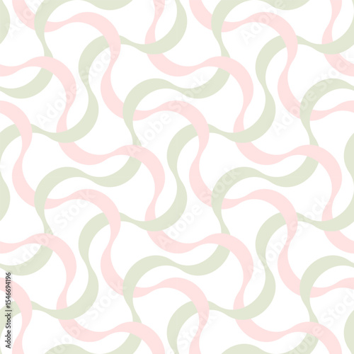 Abstract seamless pattern with tangled ribbons - hand drawn vector illustration.