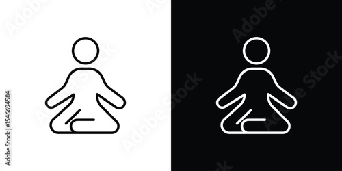 Yoga posture icon in black. flat graphic vector icon