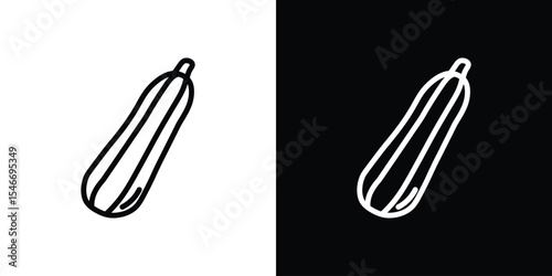 Zucchini icon in black. flat graphic vector icon