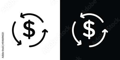 Circulation of money icon, vector design art.