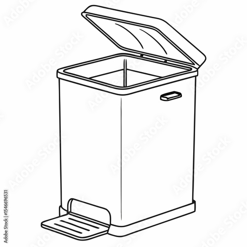 illustration of a trash can
