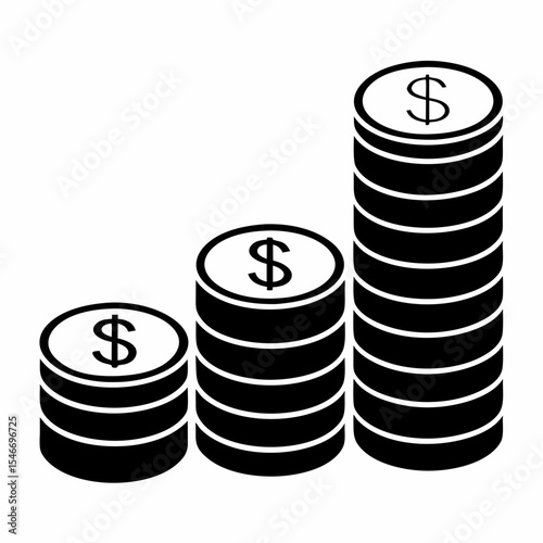 coins and dollar