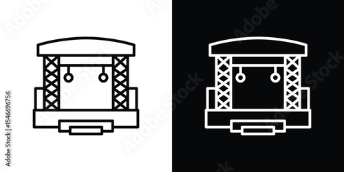 Concert stage icon, vector design art.