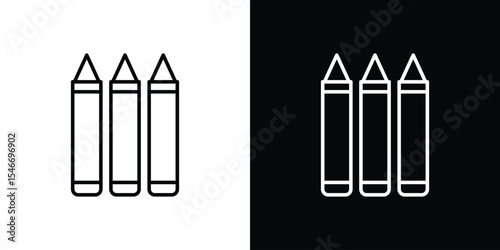 Crayon icon, vector design art.