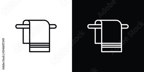Towel icon in black. flat graphic vector icon