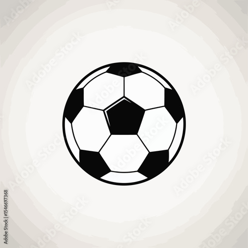 Simple black and white soccer ball graphic