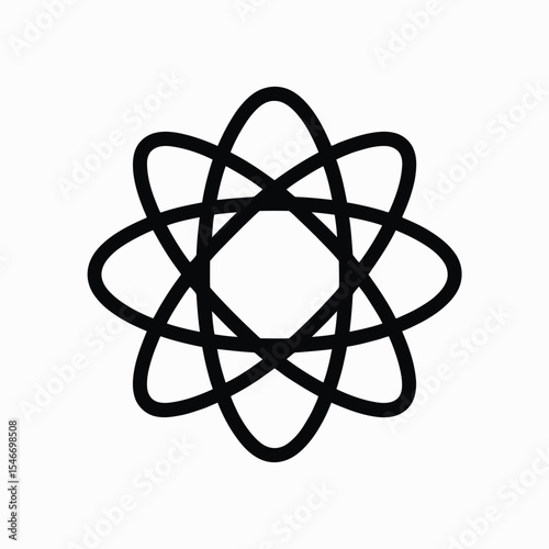Abstract atomic structure icon graphic design