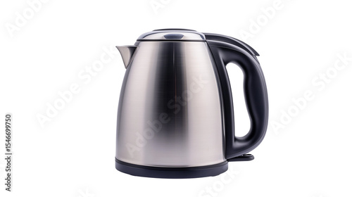 stainless steel electric kettle isolated on white background , transparent png 