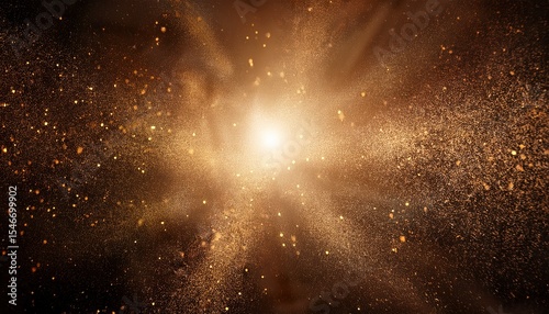 light brown abstract dirty grunge background with dust particles and lighted middle