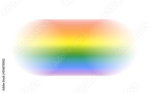 Gradient rainbow glow with vivid neon spectrum and smooth bright colors blending softly on white
