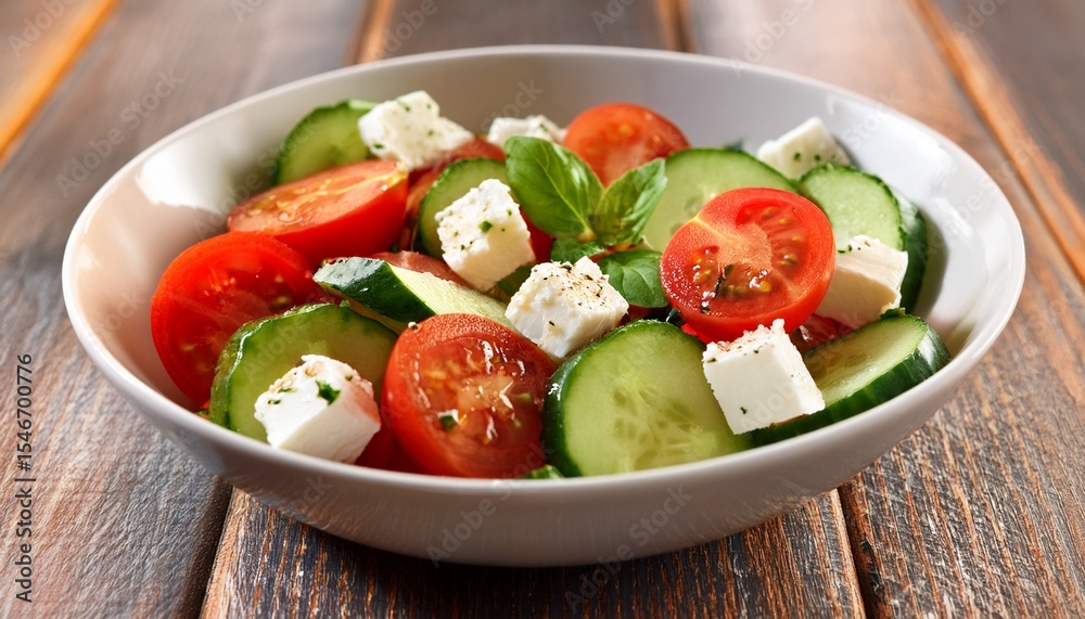 fresh cucumber and tomato salad with feta cheese bowl fresh cucumber and tomato salad with feta cheese bowl
