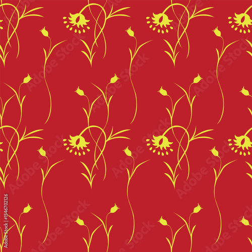 Cute feminine seamless watercolor pattern with little tiny wildflowers, hand drawn