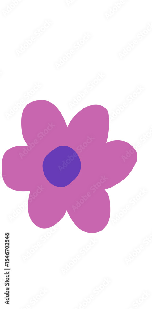 Fototapeta premium pink flower on white background