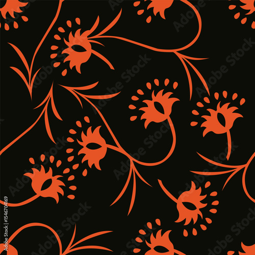 Cute feminine seamless watercolor pattern with little tiny wildflowers, hand drawn