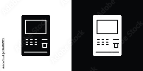 Atm icon of a flat style vector