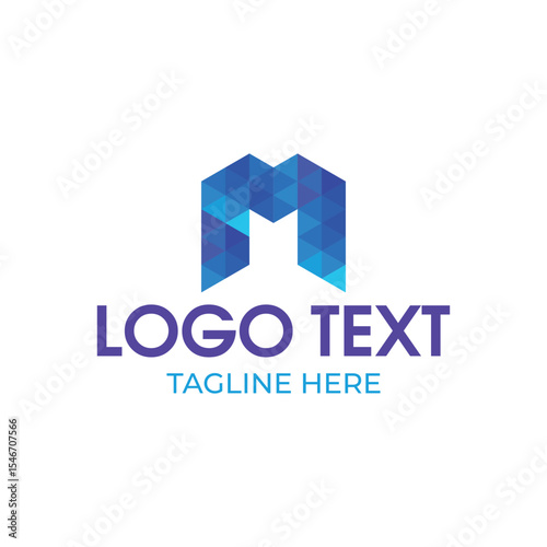 abstract M logo design