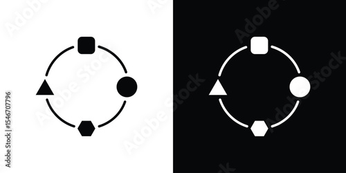 Adaptation icon of a flat style vector