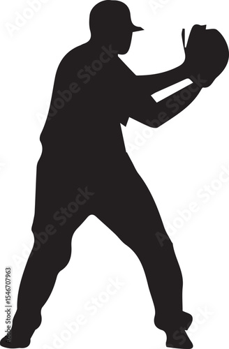 Silhouette Baseball keeper