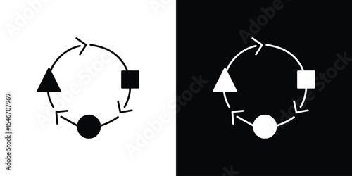 Adaptation icon of a flat style vector