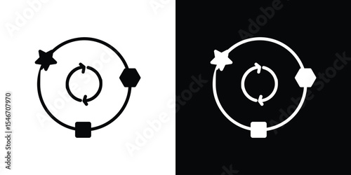 Adaptation icon of a flat style vector