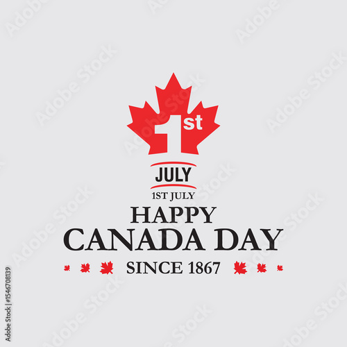 Canada day, happy Canada day celebrate on 1st July. maple leafs, Canadian flag background, vector file. Happy Canada Day background with red maple leaf. vector illustration. 