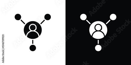 Affiliate link icon of a flat style vector