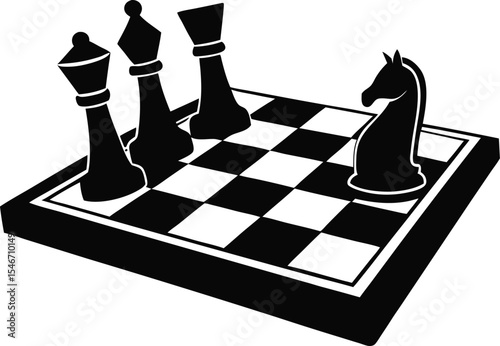 Chess Black and White Vector illustration | Premium AI-generated vector
