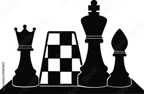 Chess Black and White Vector illustration | Premium AI-generated vector
