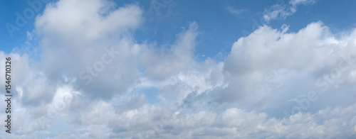 Εκτύπωση καμβά Panorama blue skies with white clouds as background