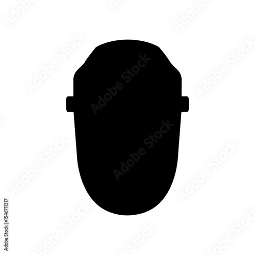Welding mask silhouette vector flat design.