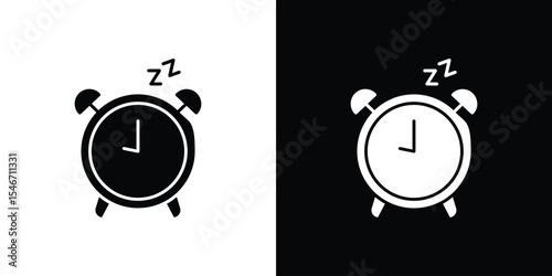 Alarm snooze icon of a flat style vector