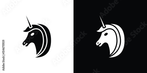 Alicorn icon of a flat style vector