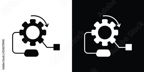 Algorithm icon of a flat style vector