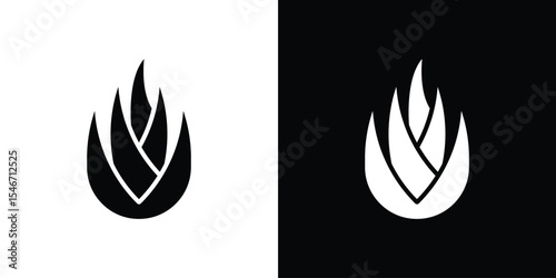 Aloe vera icon of a flat style vector