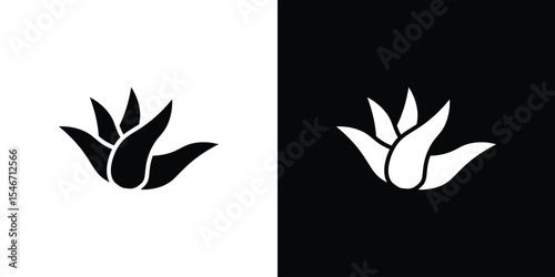 Aloe vera icon of a flat style vector