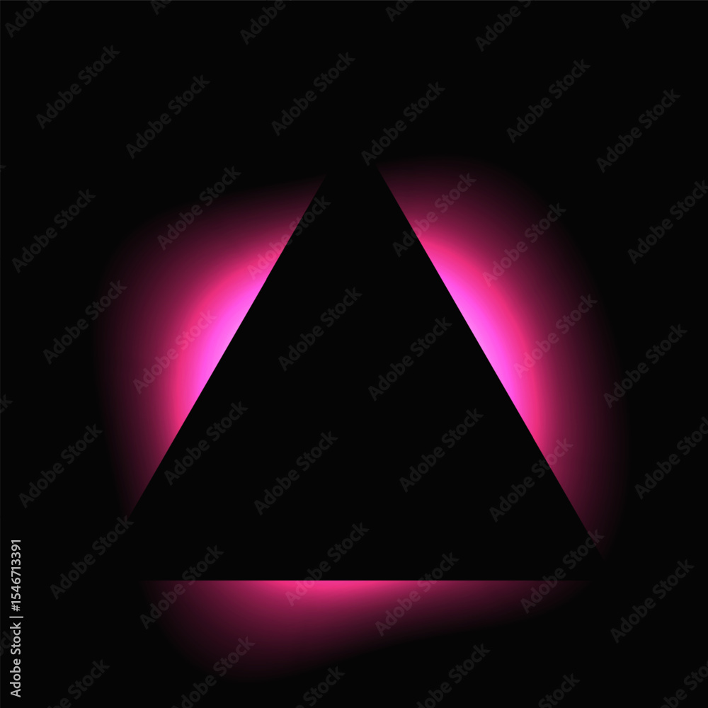 Fototapeta premium Triangle illuminate light frame
