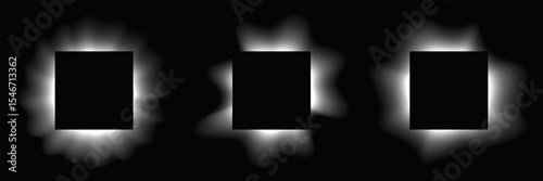 Set of square illuminate light frames