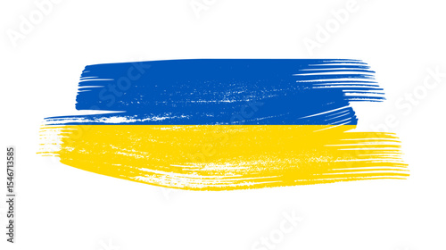 Ukrainian national flag in grunge style