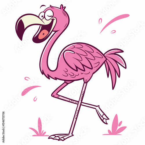 pink flamingo vector illustration, flamingo vector ogo