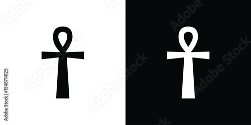 Ankh icon of a flat style vector