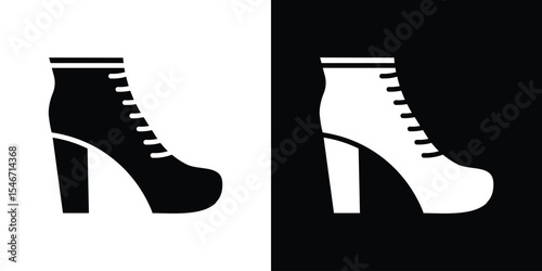 Ankle boots icon of a flat style vector