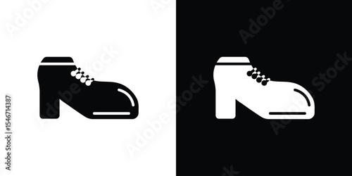 Ankle boots icon of a flat style vector
