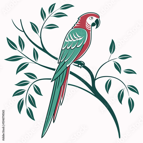 vector illustration of a parrot, cute parrot vector