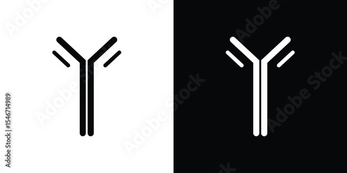 Antibody icon of a flat style vector