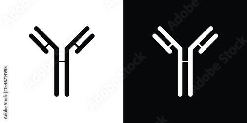 Antibody icon of a flat style vector