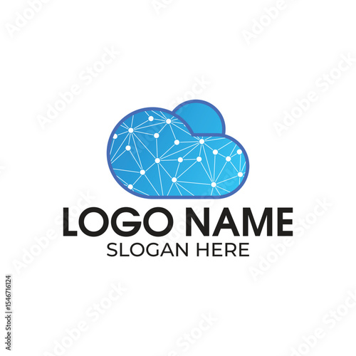 cloud tech logo design