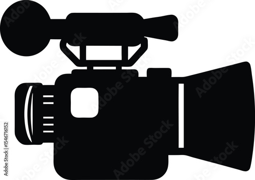 Cinematic Cinema Camera Vector Illustration with Dramatic