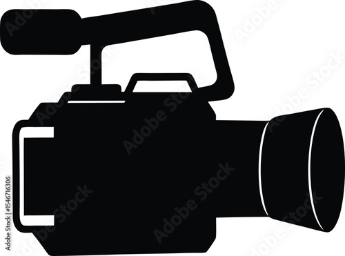 Cinematic Cinema Camera Vector Illustration with Dramatic