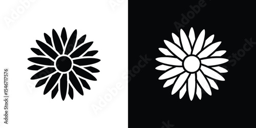 Aster icon of a flat style vector